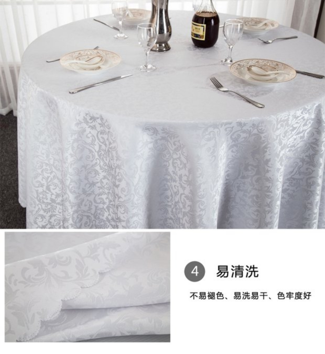 Khăn trải bàn khách sạn nhà hàng châu Âu nhà hàng bàn cà phê bàn ​​vải phòng khách tròn lớn khăn trải bàn tròn khăn trải bàn tùy chỉnh khăn bàn ăn