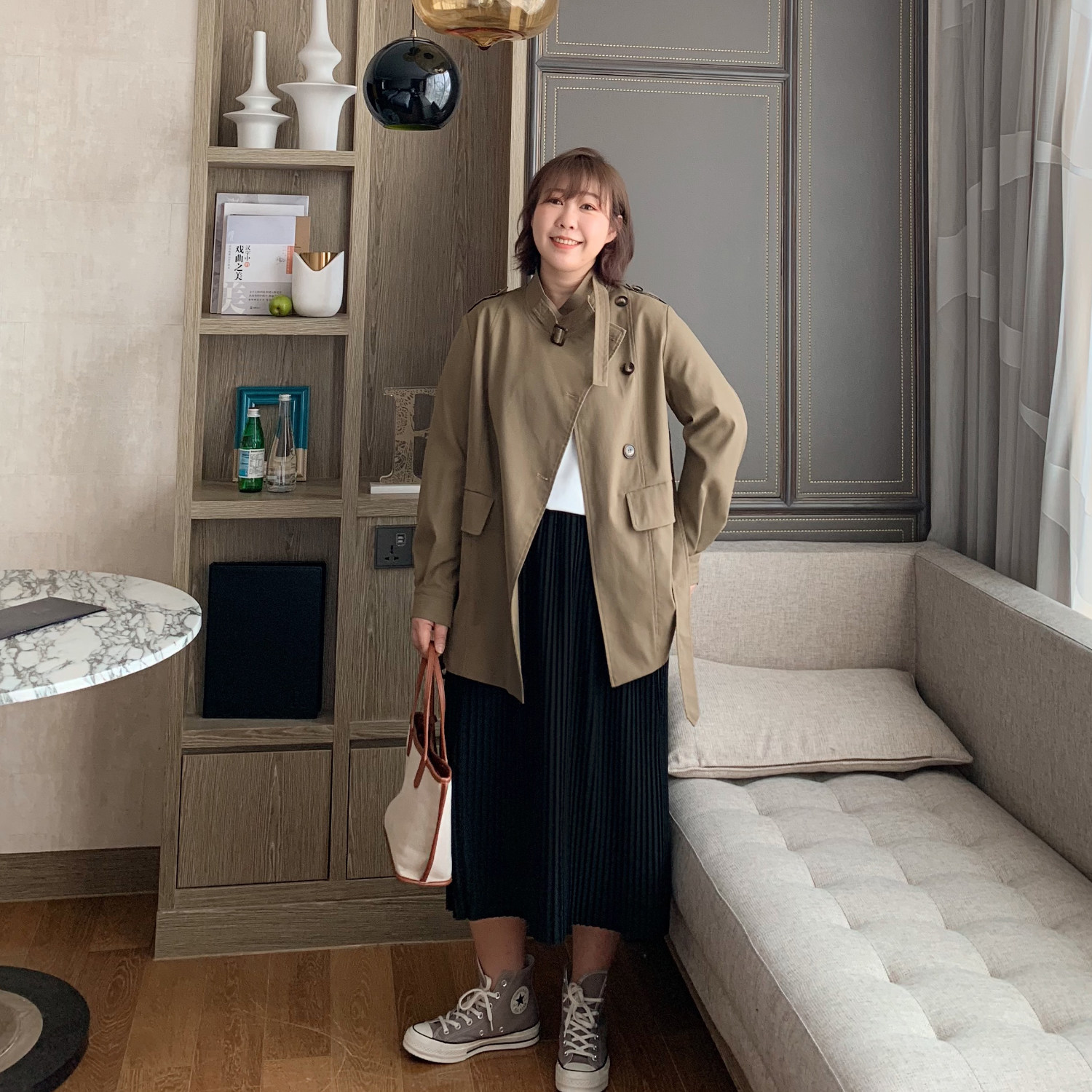 ALIN customizes large size women's dress lady dress female in the spring and autumn 2021 new fat mm loose tide