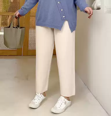 ALIN custom large size straight suit pants women fat mm200 Jin 2019 new Joker meat casual pants pants