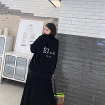 ALIN customized large-scale womens clothes large-yard coat female spring and autumn new fat mm thick knitting embroidery loose coat coat