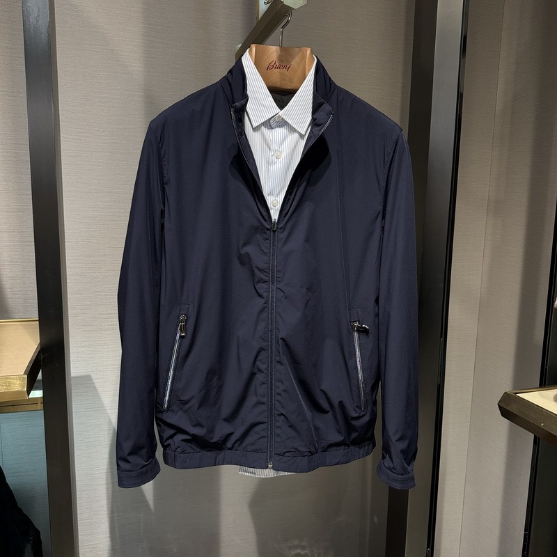 Deicae Men's Genuine Spring and Summer Business Casual Reversible Stand-Collar Jacket 613111359