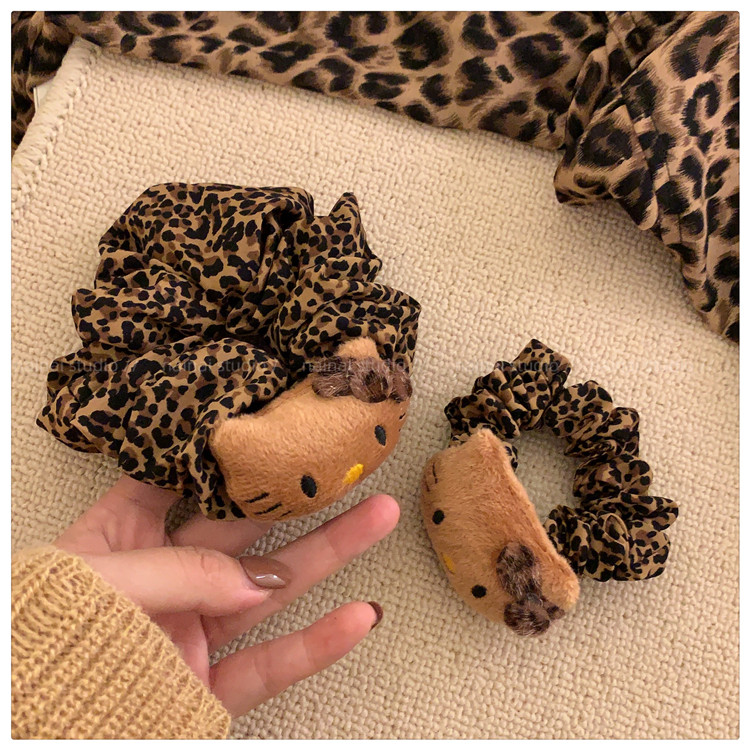 食颜派 豹纹Kitty大肠发圈【头绳发绳高级感发饰】【美式辣妹发圈】