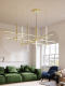 Italian Designer Combination Pendant Light for Villa Duplex Living Room Dining Table Led Modern Linear Staircase Light