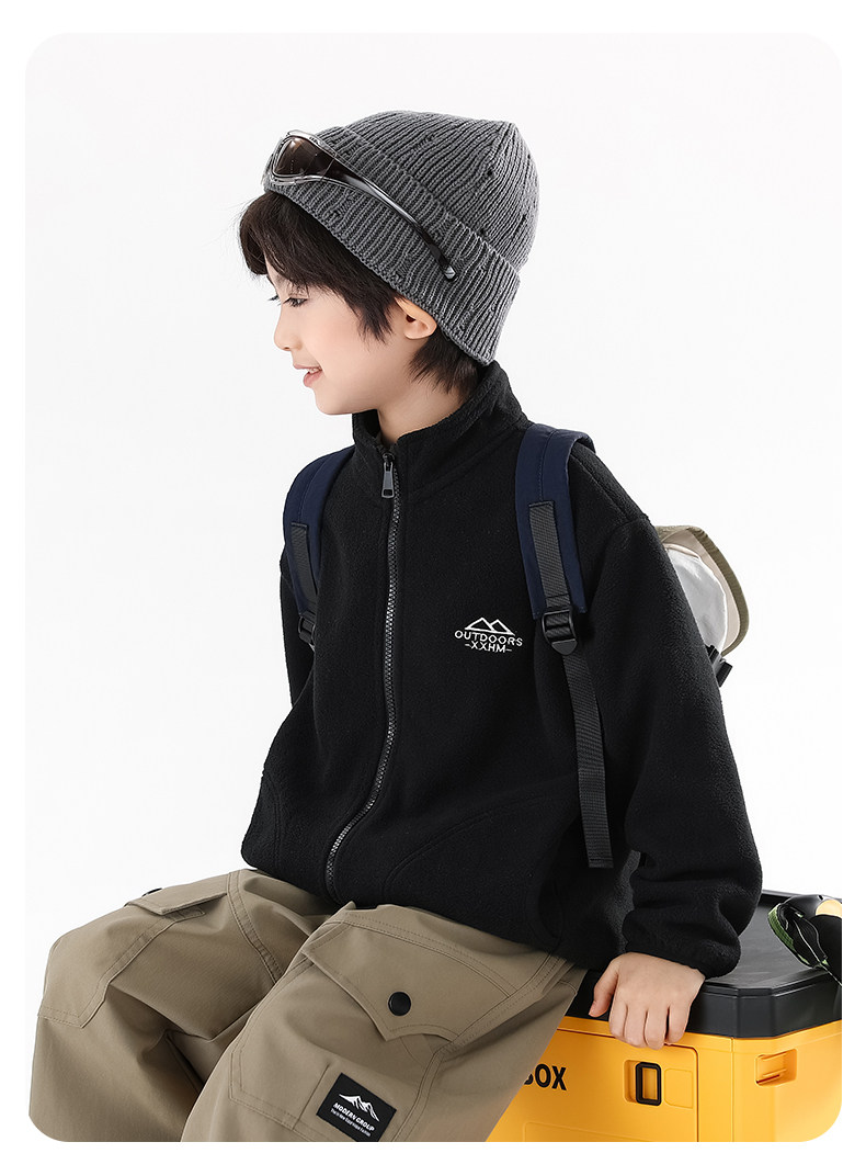 小象汉姆童装儿童山系探险软壳冲锋外套男童防水服2026秋装新款潮 — 39
