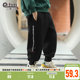 Children's clothing, boys' integrated velvet pants, children's velvet sweatpants, winter wear, 2024 new style, medium and large children's long version, loose and trendy