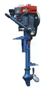 Seahorse water-cooled vertical four-stroke 10 horsepower diesel outboard engine propeller outboard motor Iron boat wooden boat paddle machine