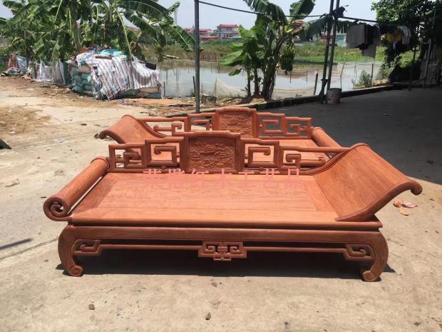 Vietnamese Red Wood Furniture Flowers Pear Wood Semi-finished Products Burmese Flowers Pear Noble Princess Bed Good Material Custom Color Homogenous