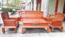 Vietnam mahogany furniture Rosewood Myanmar Laos rosewood sofa National color sky fragrance Simple and generous six pieces