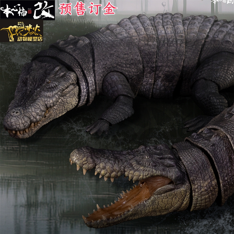 Benxin Nan Modified the Domestic Product into a Light-Up Bay Crocodile, Jurassic Crocodile, Movable Series Dinosaur Boy Model Toy, Accepting Orders