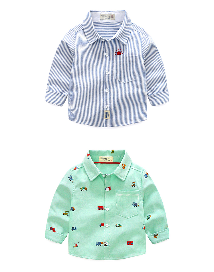 Phiên bản Hàn Quốc của phim hoạt hình thiếu nhi áo dài tay cotton cho bé 2018 mùa thu mới quần áo bé trai áo thủy triều thời trang trẻ em hàn quốc
