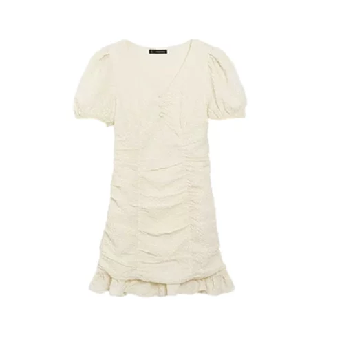 Летний корсет, поясная сумка, платье, юбка, V-образный вырез, рукава фонарики, с акцентом на бедрах