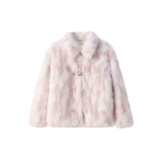 Розовая утепленная куртка, в стиле Шанель, оверсайз