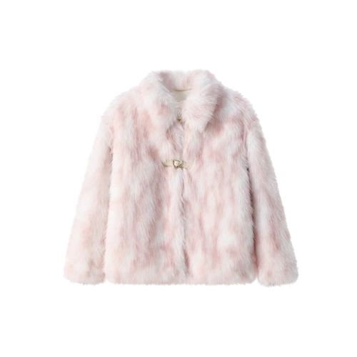 Розовая утепленная куртка, в стиле Шанель, оверсайз