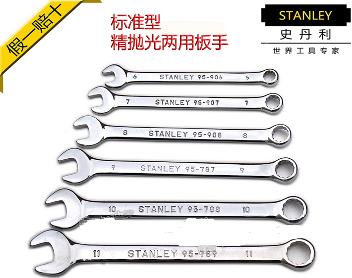 95-910-1-22 History Danley Tool Opening Plum Wrench Standard Fine Polished Dual-use Wrench 16mm