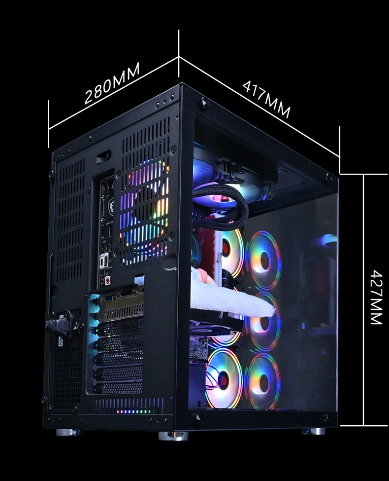 Игровой корпус для ПК полноразмерный с боковыми стенками RGB RGB цветной свет онлайн-кафе и т.д. ATX домашний игровой большой корпус