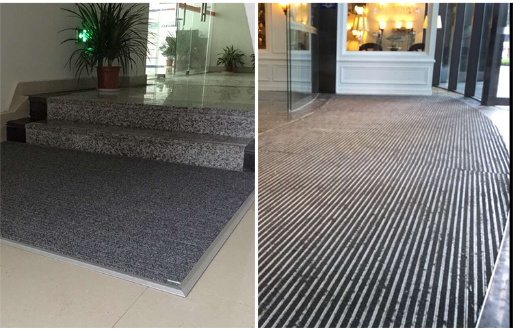 Mall cửa khách sạn sàn nhôm mat cửa mat bụi bụi thảm nhúng cạo mat tùy chỉnh chống trượt mat