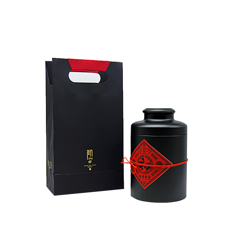 Pig Iron Tea Round Cans Retro Packaging Gift Box Single Can Bucket Oolong Wuyiyan Phoenix Single Cong Firth Gift