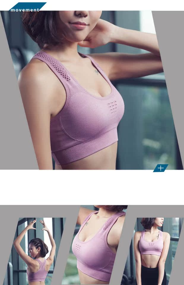 Runaway nữ loli ba lớp dệt openwork thể thao áo ngực thể dục từ trở lại sốc đồ lót áo tập