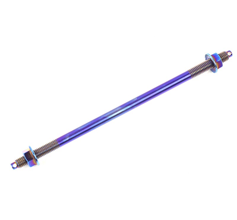 Stainless steel shaft front shaft M10/12mm lengthened color titanium calf burned titanium tortoise Fuxi Hussars BWS modification