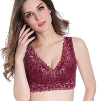 Womens wide shoulder strap without steel ring bra vest full Cup underwear sexy gathering beauty back decompression comfortable bra