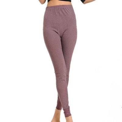 Pure Cotton Sanitary Pants Lady Elastic Body Mid Waist Care Kneecap Sanitary Pants Slim Fit New Pants Without Suede Single Layer Pure Color Warm Pants