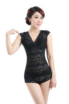 Full Lace Non-Steel Bra Shaped Vest Ultra-thin Sexy Lace Vest base shirt Send Underpants