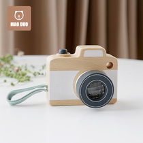 Wooden Emulation Camera Children Kaly Fancy Toys Toy Creative Kid Props Doll Models Ins photo