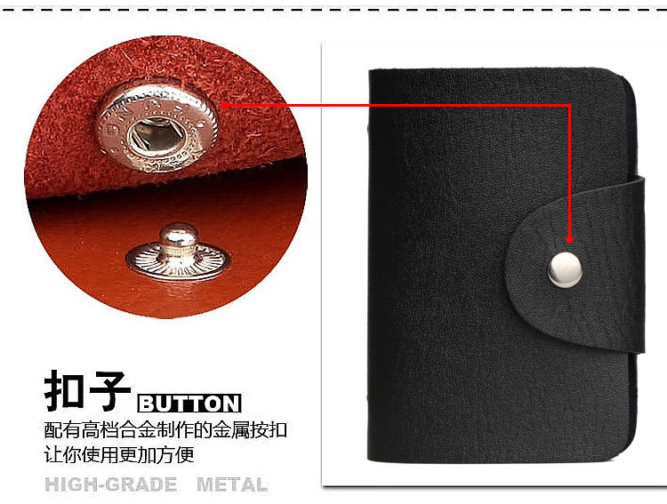 Unisex 24 thẻ ngắn thẻ mini gói đa thẻ nhỏ gọn siêu lớn thẻ công suất chủ thẻ chủ ví da nam cao cấp