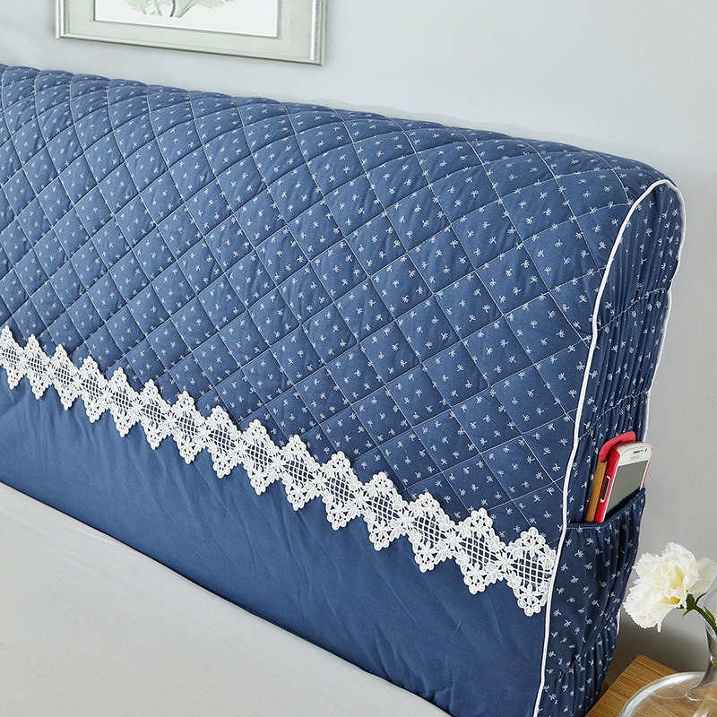 Pure cotton bed head cover cover all-inclusive curved leather bed soft bag 1 51 8 plank bed protection dust-proof quilted elastic