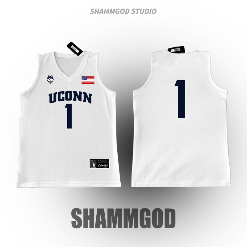 Ncaa Connecticut Huskies Oregon Quick-Drying Sports Sweat-Absorbent Basketball Uniform
