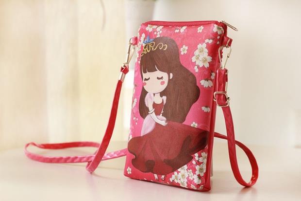 Mùa xuân và mùa hè mới chất lượng cao phim hoạt hình PU điện thoại di động túi trẻ em Messenger túi cô gái công chúa mini túi tiền xu phiên bản Hàn Quốc - Túi bé / Ba lô / Hành lý cặp trẻ em