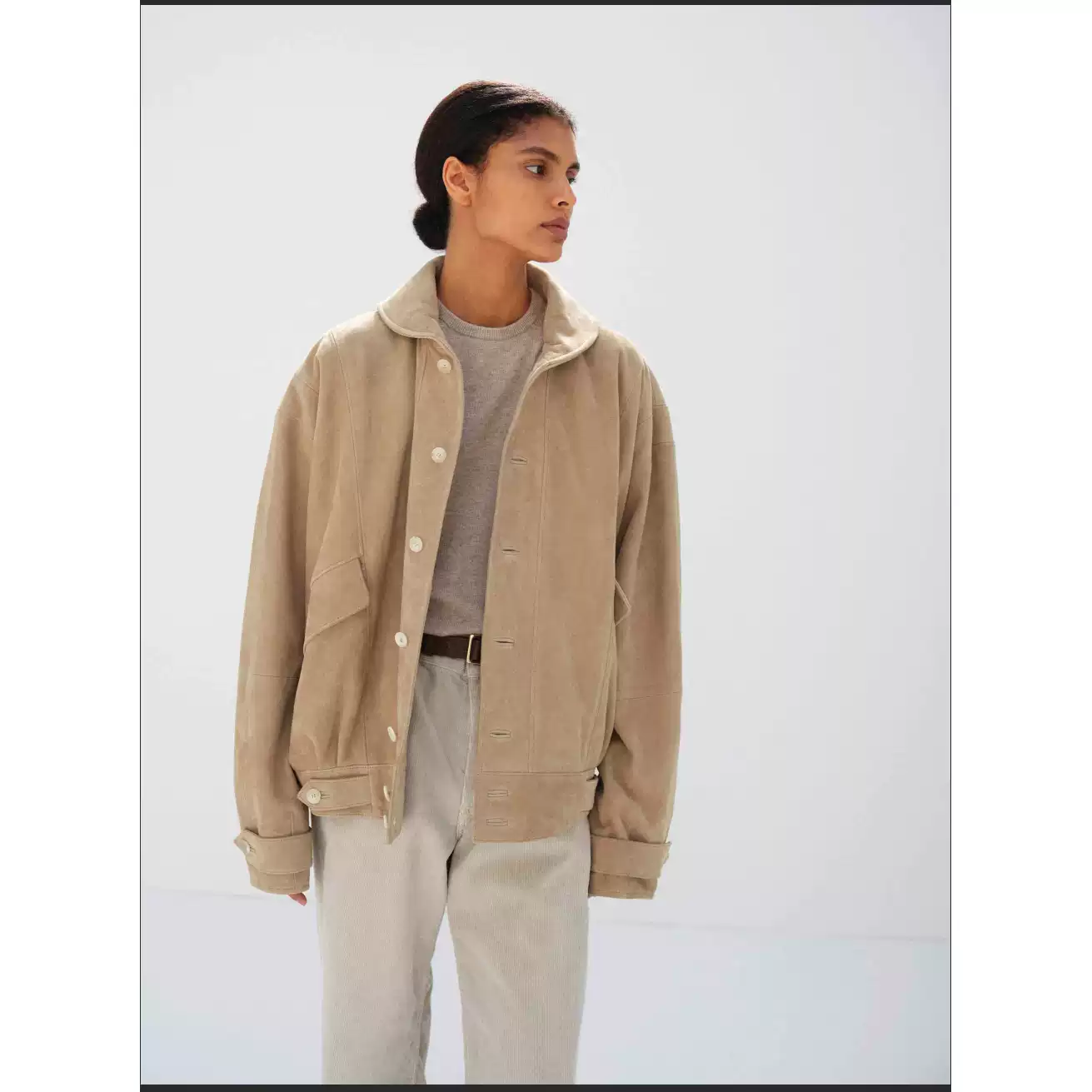 日本买手代购auralee 26SS SILKY GRAIN SUEDE BLOUSON 外套-淘宝Taobao