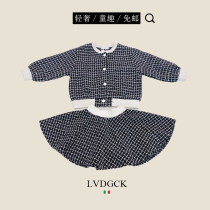Pretty girl feel girl Korean version set~Italy LVDGCK brand foreign style lady wind female baby two-piece set