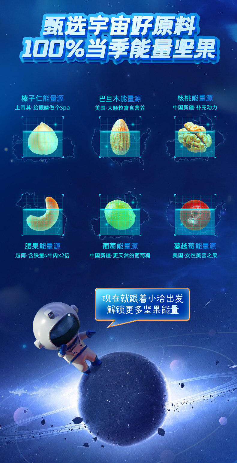 当季鲜果,6合1无添加:750g 洽洽 每日坚果果仁零食大礼包 30包 69元包邮 值值值-买手聚集的地方