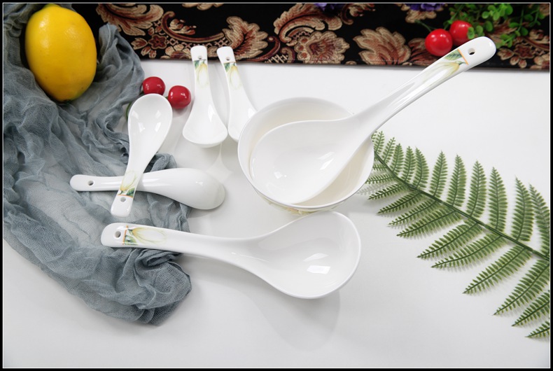 Yipin tang household spoons ipads China dinner spoon ceramic spoon porcelain spoon run small spoon to ultimately responds porridge spoon of rice dish