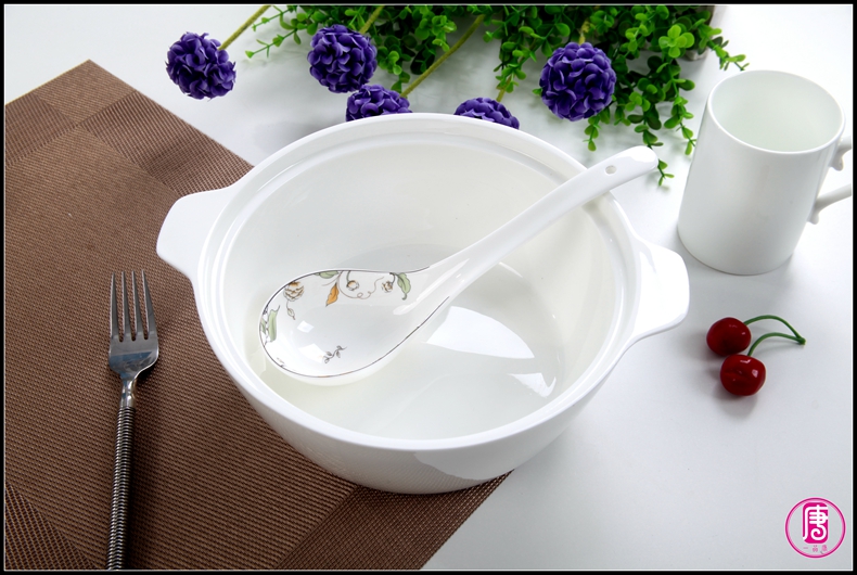 Yipin Tang Jiayong big spoon shengfan tablespoons of sheng porridge spoon the see colour porcelain run child Chinese gold long handle of the big spoon
