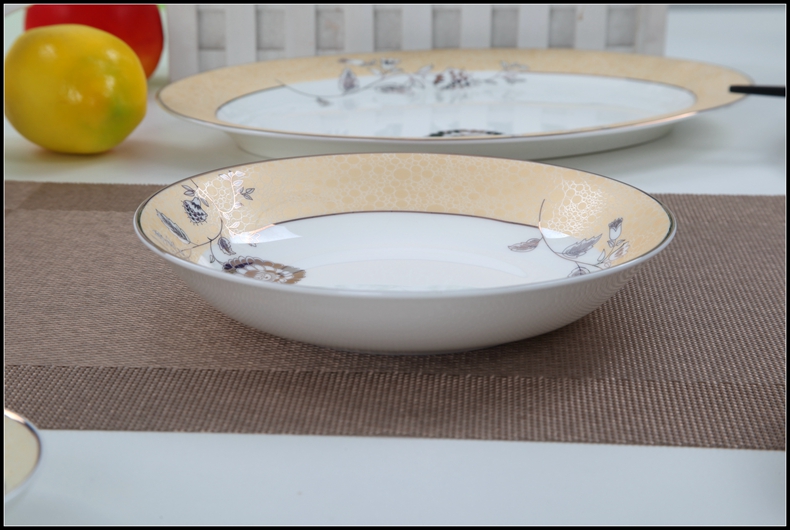 The Home plate ipads porcelain ceramic deep dish dish dish European dishes move FanPan up phnom penh 7.5 inch soup plate tableware