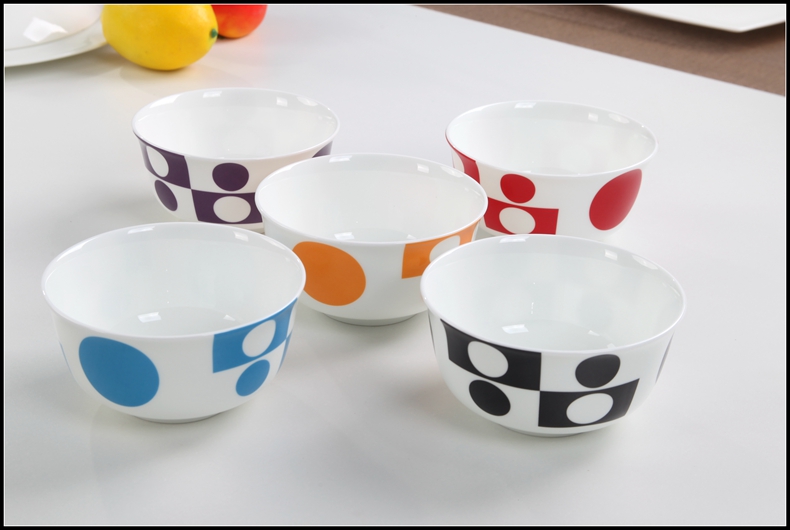 Yipin Tang Jiayong eat rice bowl ipads porcelain rice bowls Korean tableware ceramics 4.5 inch admiralty bowl of porridge move