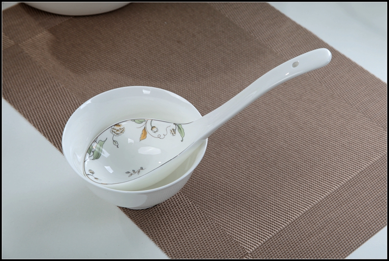 Yipin Tang Jiayong big spoon shengfan tablespoons of sheng porridge spoon the see colour porcelain run child Chinese gold long handle of the big spoon