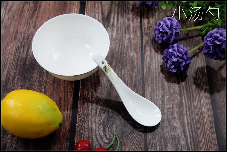 Yipin tang household spoons ipads China dinner spoon ceramic spoon porcelain spoon run small spoon to ultimately responds porridge spoon of rice dish