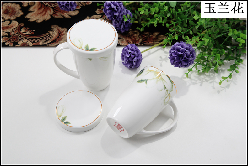 Yipin Tang Jiayong mark cup with cover ipads China continental glass ceramic office cup creative breakfast milk cup lid cup