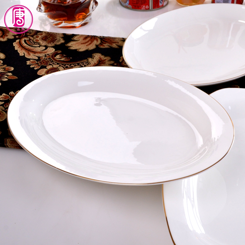 Yipin tang fish ipads porcelain plate household fuels the rectangle size 12 inches large tableware ceramic fish dishes