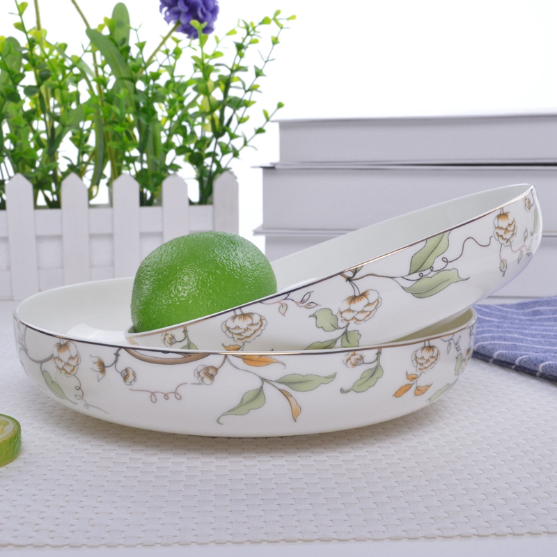 Household ceramics ipads porcelain soup plate straight expressions using FanPan up phnom penh plate salad dish creative dish nest dish
