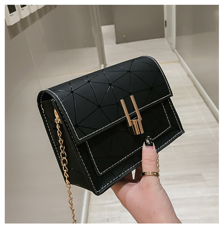 Bolso Pequeño De Verano Para Mujer 2020 Nuevo Bolso De Hombro Estilo Hong Kong Que Combina Con Todo, Bolso Oblicuo Estilo Coreano, Elegante Bolso Cuadrado Pequeño Con Costura Láser display picture 28