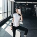 Super Anne Solid Color Nhanh khô Áo thun nữ Side Hollow Thể thao thoáng khí Tay áo ngắn Chạy Yoga Fitness Top Áo phông thể thao