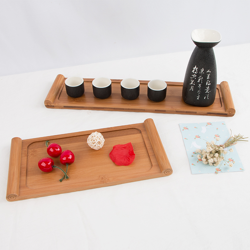 Bamboo sushi tray Tea tray Sushi rack Sushi plate Shengtai dish sashimi container Book roll sushi plate Dessert tray