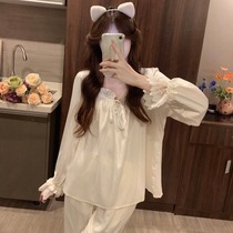 Sweet Palace Court Windy Princess Lace Pure Desire Pajamas Woman 2022 New Spring And Autumn Long Sleeve Home Suits Suit