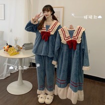2022 New sleepwear womens autumn winter plush suede cute sleeping dress thickened Sleeping Gown Winter Home Clothing can be worn outside