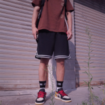 DNA basketball shorts men loose black and white color training running fitness pants over the knee drawstring sports five-point pants women