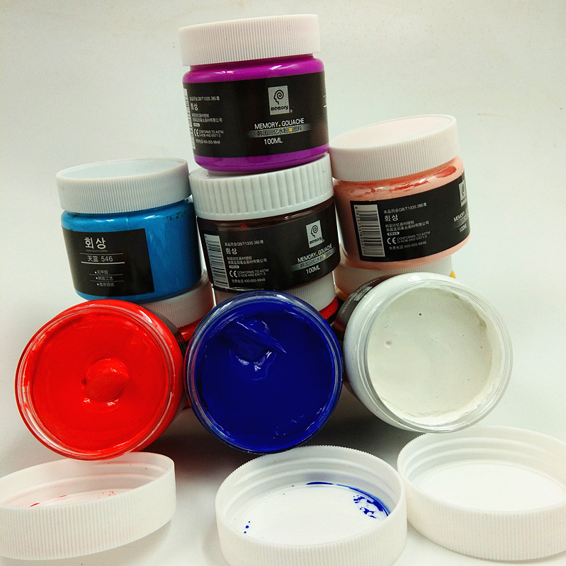 Direct selling gouache paint brush set 100ml beginner student art painting advertising pigment children's color painting